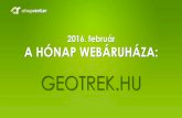 2016. február - A Hónap Webáruháza: GEOTREK