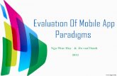 Evaluation of mobile app paradigms