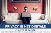 Inspirational Lecture - Philippe De Backer - Privacy