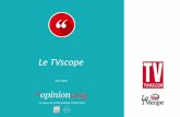 Opinionway pour TVMag : Le TVscope / Juin 2016