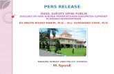 Pers release HASIL SURVEY OPINI PUBLIK Kab Sumenep