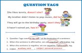 Question tag grammar+exercises
