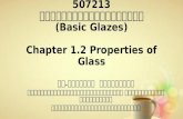 Chapter 1.2 properties of glass