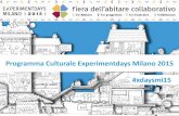 Si può fare - Programma Culturale Experimentdays Milano 2015 - fiera dell'abitare collaborativo