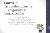 Cours 1 :  introduction a l'ergonomie logicielle