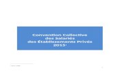 IDCC 3211 Nouvelle convention collective des salariés des établissements privés 2015