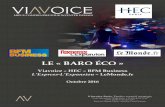 Baro éco Viavoice pour HEC Paris, BFM Business, L’Express-L’Expansion et LeMonde - Octobre 2016