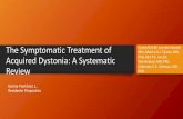 The Symptomatic Treatment of Acquired Dystonia