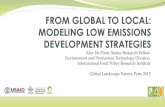 From global to local: Modeling low emissions development strategies