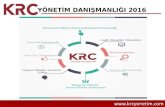 KRC Yönetim Danışmanlık Sunum Dosyası 2016