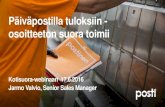 Postin Kotisuora-webinaari 17.6.2016: Päiväpostilla tuloksiin