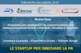 Renurban - Presentazione "Le Startup per innovare la PA"