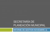 Informe Gestión Secretaría de Planeación Guarne
