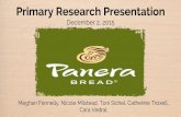 Panera Bread Primary Research Presentation