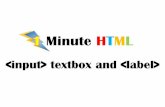 1 Minute HTML tutorial - input textbox and label