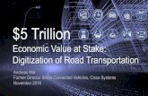 $5 Trillion Economic Value at Stake:  Digitization of Road Transportation