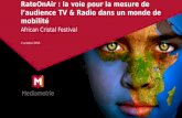 African Cristal Festival - Arnaud Annebicque, Mediametrie