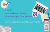 How to Recover Deleted Viber Messages from Android