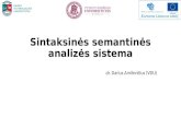 Darius AMILEVIČIUS „Lietuvių kalbos sintaksinės-semantinės analizės sistema“