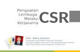 Penguatan kelembagaan dengan CSR