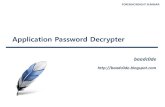 (120211) #fitalk   application password decrypter