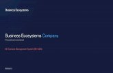 Business Ecosystems Console Management System