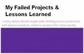 My failed projects & lessons learned