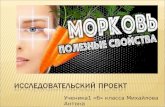 Проект "Польза моркови"_Михайлов Антон