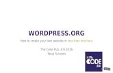The Code Pub Helsinki Wordpress workshop 06092016