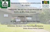 Informe  Agencia de Extensión Agropecuaria de Jimenez