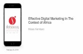 Effective Digital Marketing In The Context of Africa