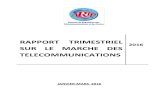Rapport sur le marché des télécommunications au Sénégal au 31 mars 2016