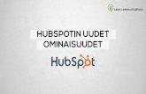 HubSpotin uudet ominaisuudet