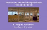 NYU SH New Faculty Orientation