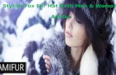 Stylish fox fur hat both men & women   amifur