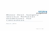 Minor Oral Surgery Service Referral Guidelines for Lancashire