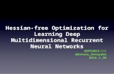 Hessian-free Optimization for Learning Deep Multidimensional Recurrent Neural Networks