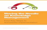 Moving the Needle on Knowledge Management - 4 Key Steps to Successful Implementation