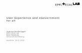 User Experience & eGovernment for all