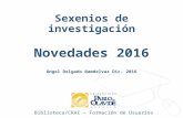Sexenios de investigación: Novedades 2016