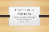 Historia de la anestesia y de la cirugia