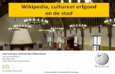 Wikipedia, cultureel erfgoed en de stad - Cultuur in Beeld, 14-12-2015, Den Haag