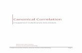 Canonical Correlation: A Supplement to Multivariate Data Analysis ...