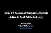Initial UX Review of Company's Website Active in Real Estate Industry by