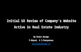 Initial UX Review of Company Website Active in Realestate Industry