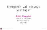 Suomen suurin yrittäjäristeily 23.–24.4.2016 Antti Hagqvist: Energinen vai väsynyt yrittäjä?