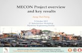 Mecon Project Overview and Key Results (Myanmar)