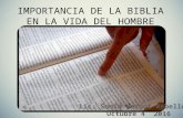 IMPORTANCIA DE LA BIBLIA EN LA VIDA DEL CREYENTE