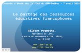 Le partage des ressources éducatives dans la francophonie (avril 2016)