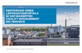 Lieferantenportal im SAP basierten Facility Management bei Heraeus